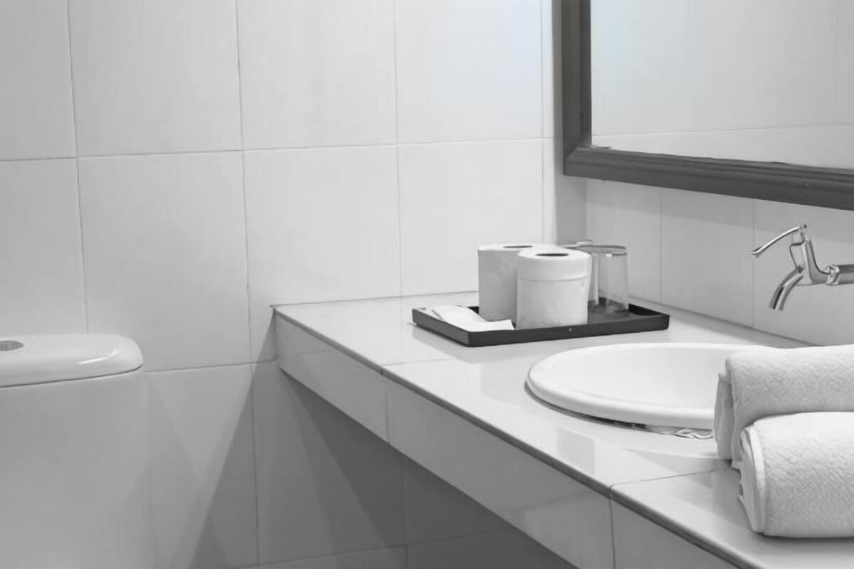 Bathroom | Shower, hair dryer (on request), bidet, towels