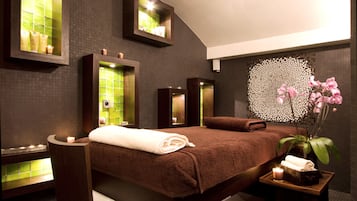 Hot tub, body treatments, aromatherapy, hot stone massages