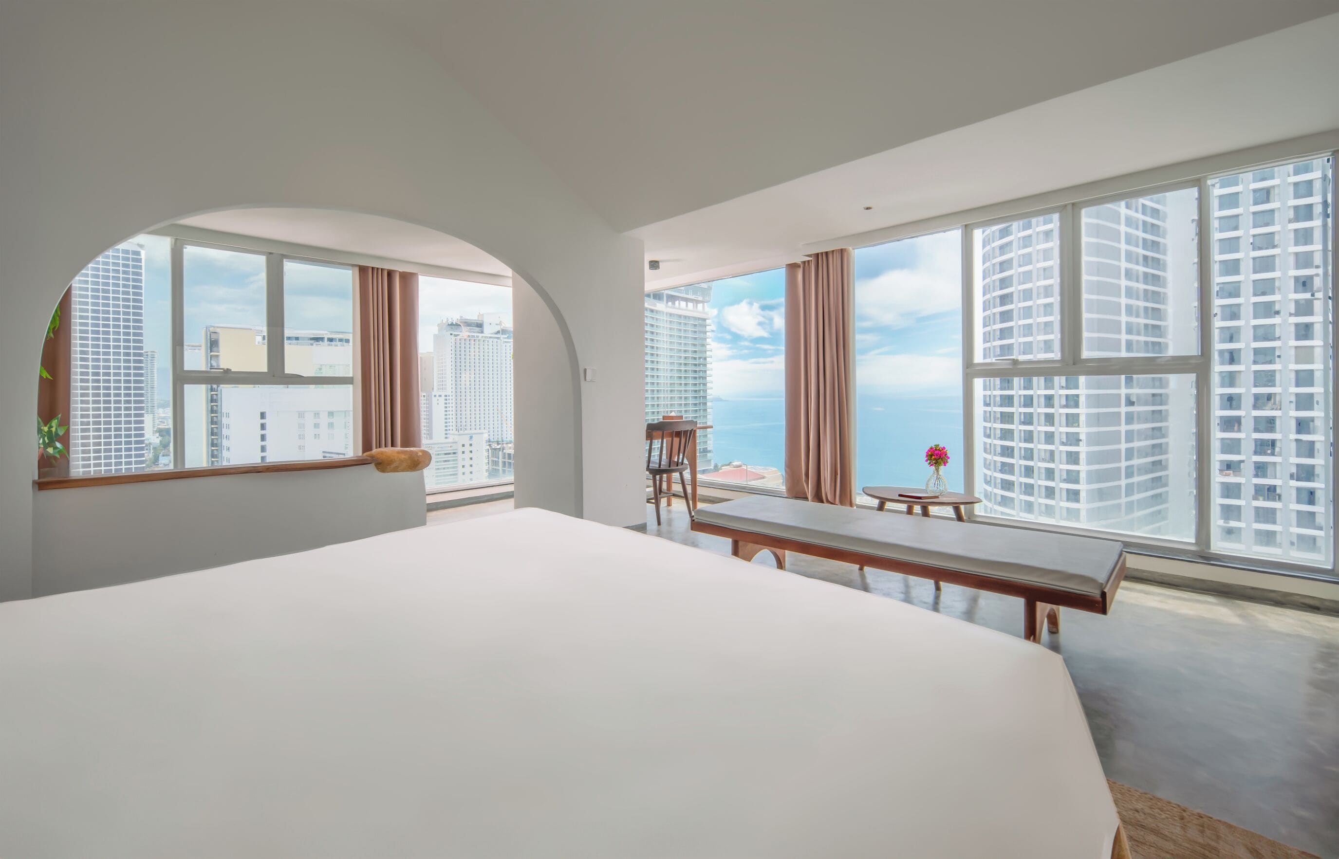 rustic double room ocean view | 1 bedroom, down duvets, minibar, in-room safe