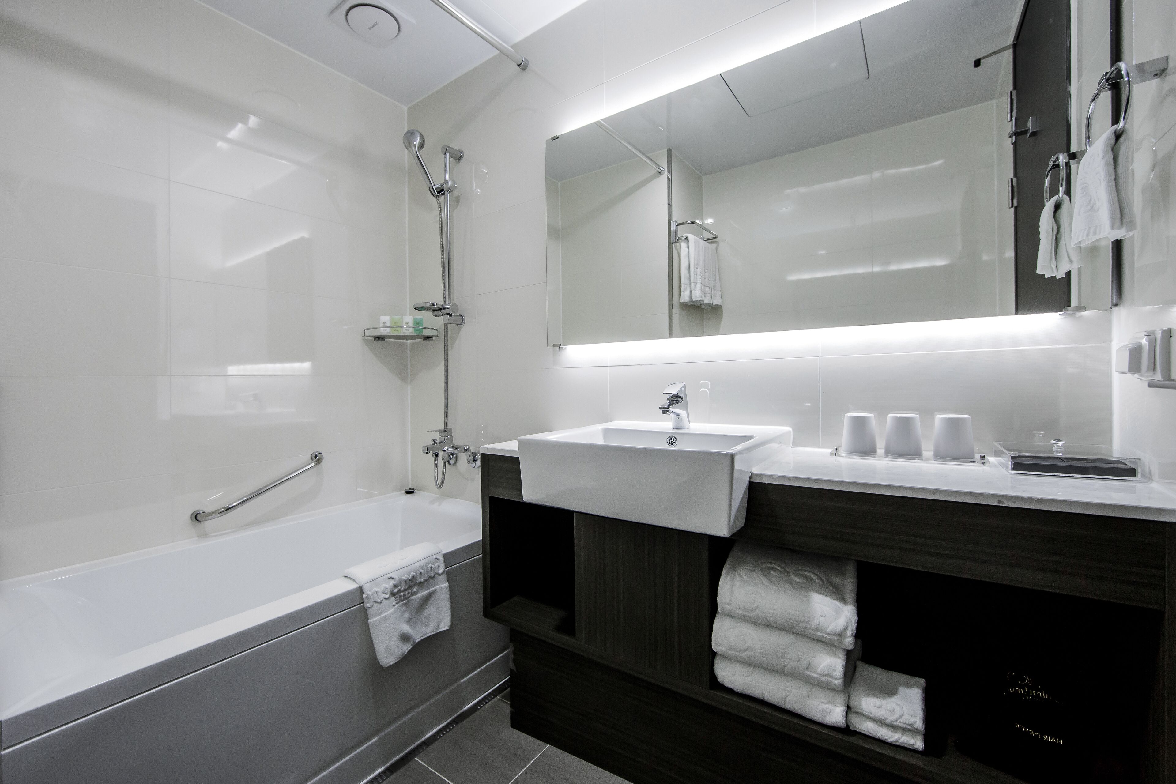 free toiletries, hair dryer, bathrobes, slippers