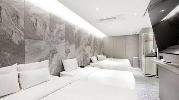 Grand Quadruple Room | Premium bedding, down duvets, memory-foam beds, in-room safe