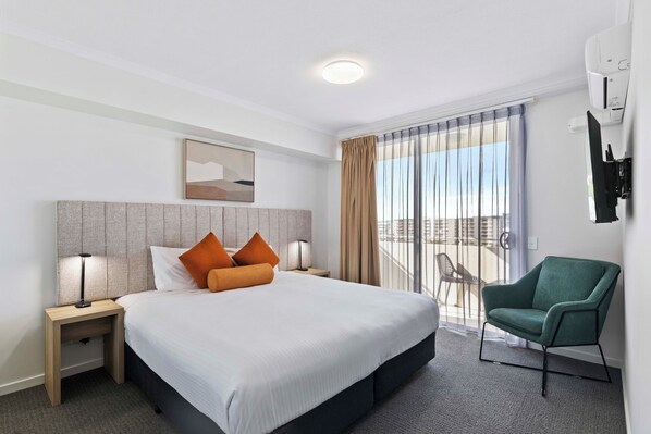 In-room safe, desk, blackout curtains, soundproofing