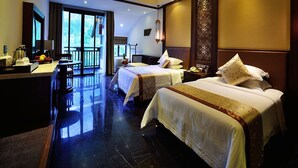 1 kamar tidur, seprai premium, minibar, dan brankas