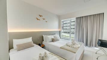 Quarto Vista Cidade | Minibar, Wi-Fi gratuito, lenzuola, accesso in sedia a rotelle