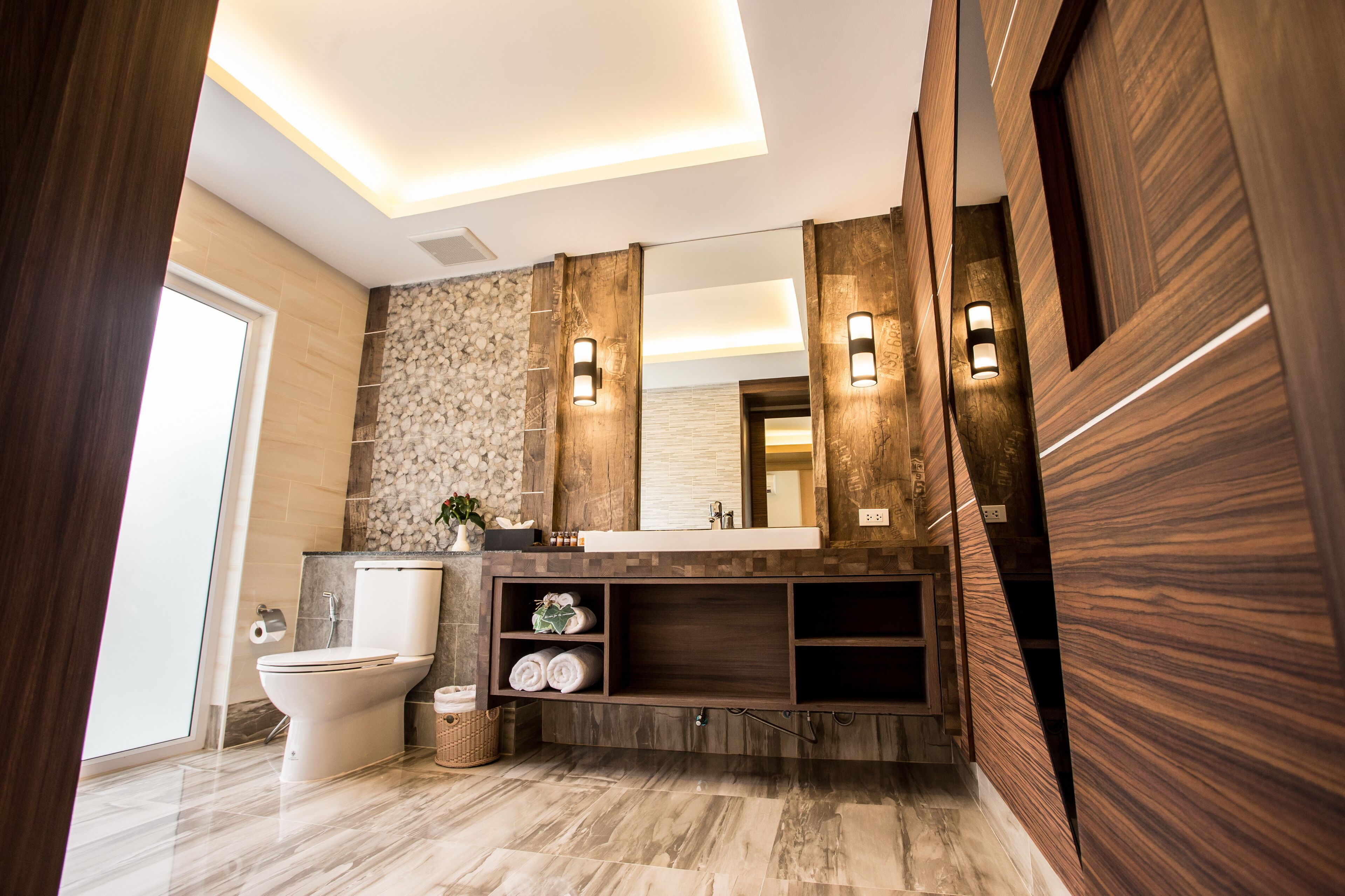 family villa, 4 bedrooms, mountain view, mountainside | bathroom | shower, free toiletries, hair dryer, slippers