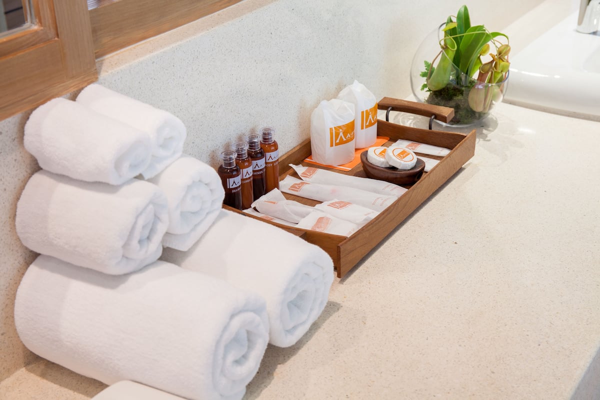 pool villa | bathroom amenities | shower, free toiletries, hair dryer, slippers