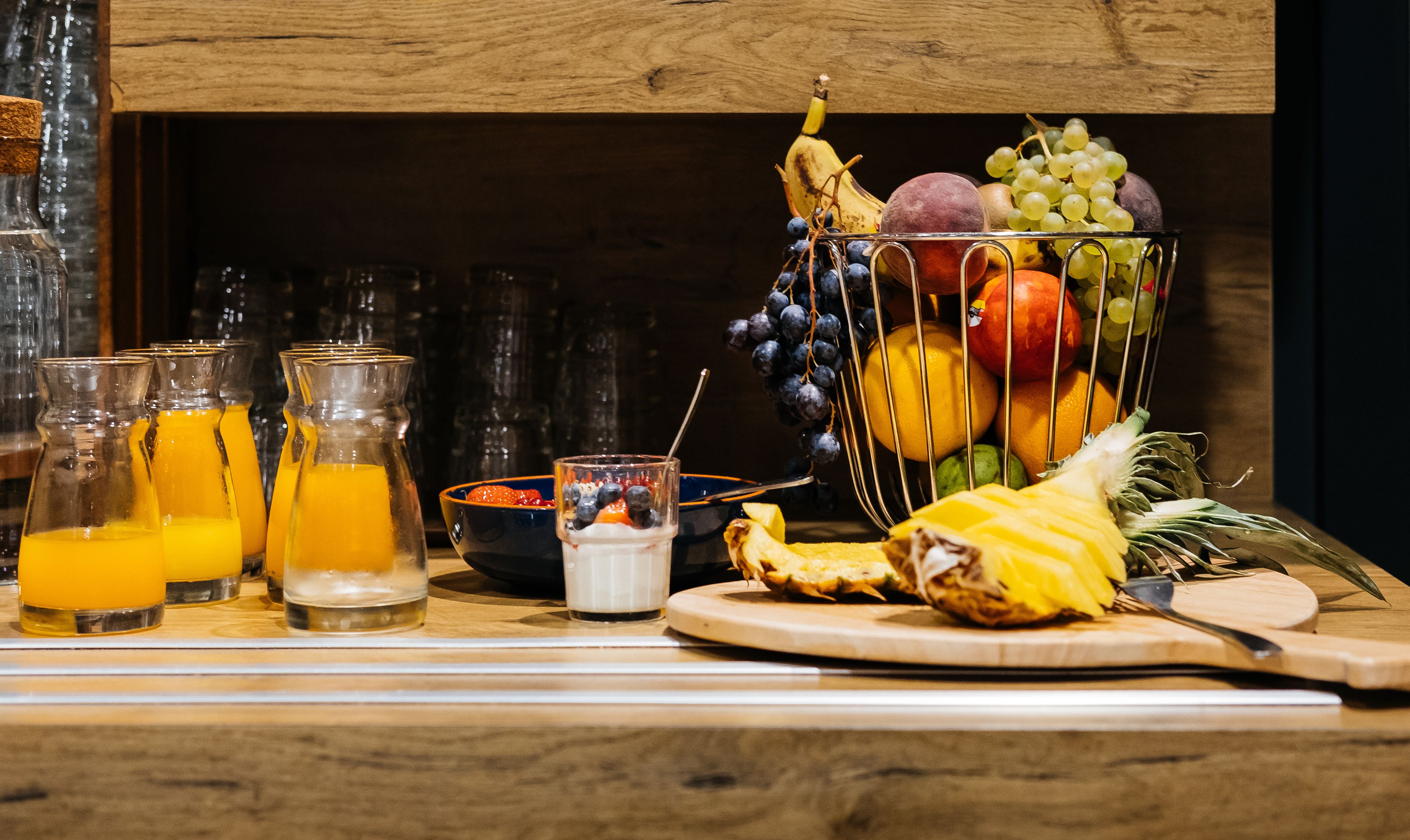 Daily buffet breakfast (EUR 18 per person)
