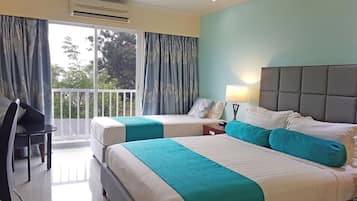 Premium bedding, desk, blackout curtains, iron/ironing board