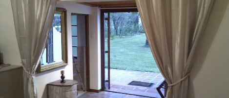 Standard Double Room, 1 Queen Bed, Patio, Garden View | 1 bedroom, premium bedding, minibar, in-room safe