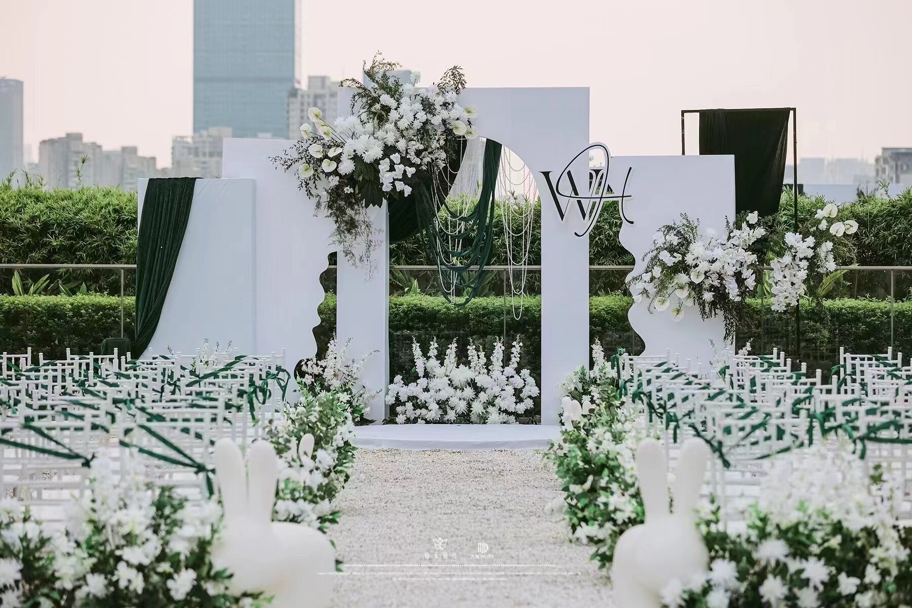 outdoor wedding area