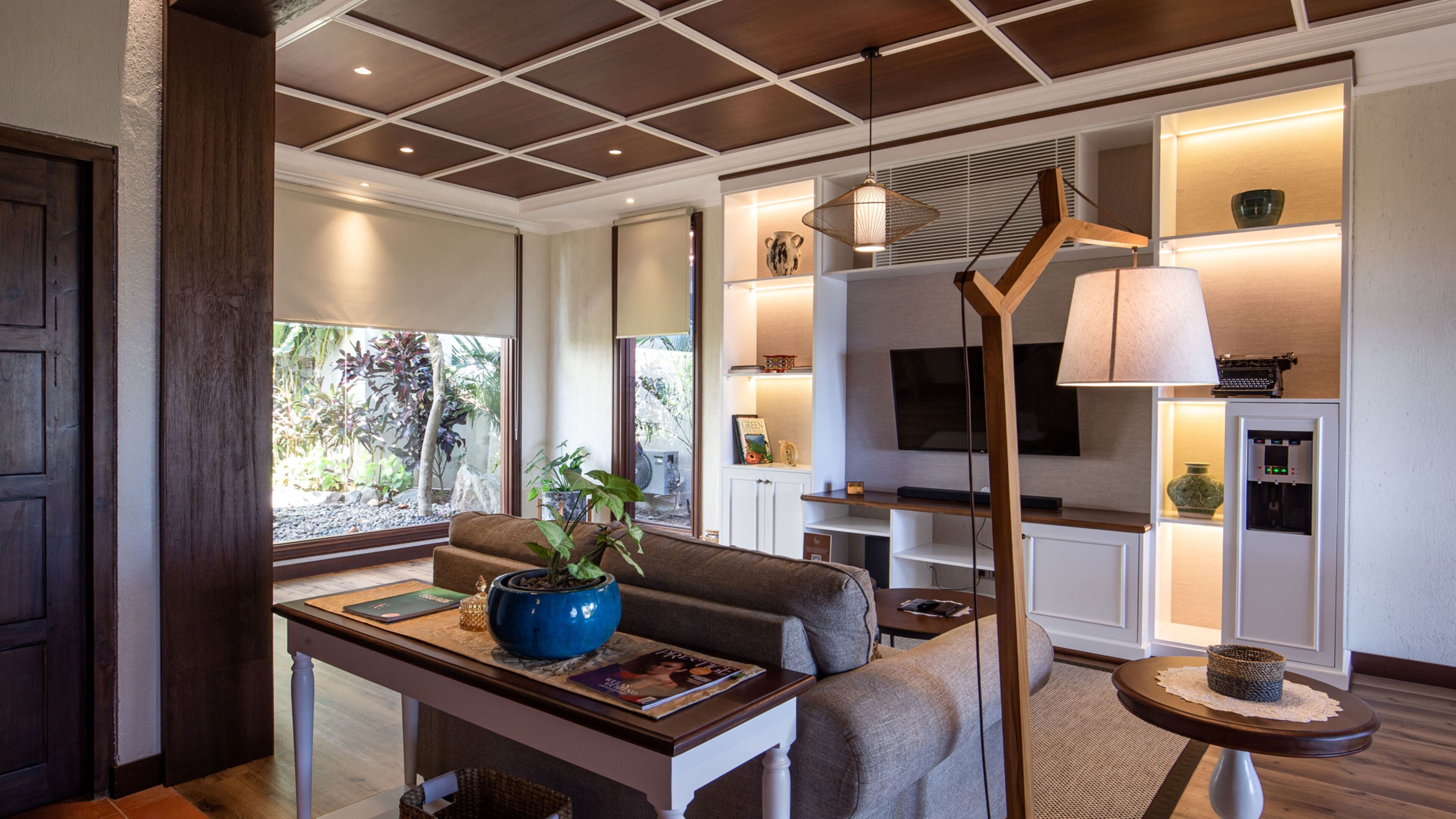 exclusive modern residence | living area | 42-inch led tv with cable channels, tv