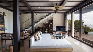 Hanging Pool Residence | Living area | 42-inch LED TV with cable channels, TV - Plataran Komodo Resort & Spa (Labuan Bajo)