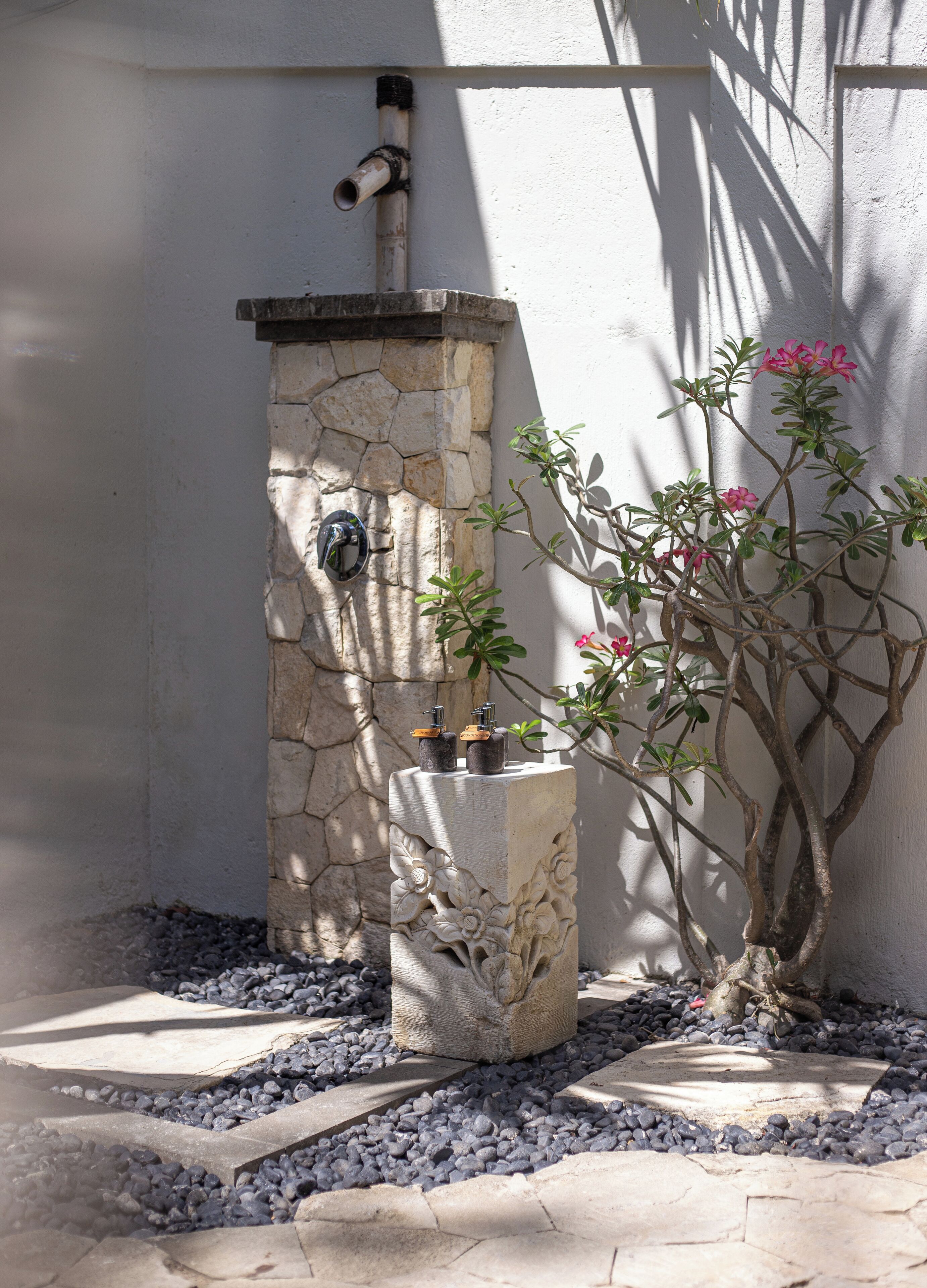 grand pool residence | bathroom | separate bathtub and shower, eco-friendly toiletries, hair dryer