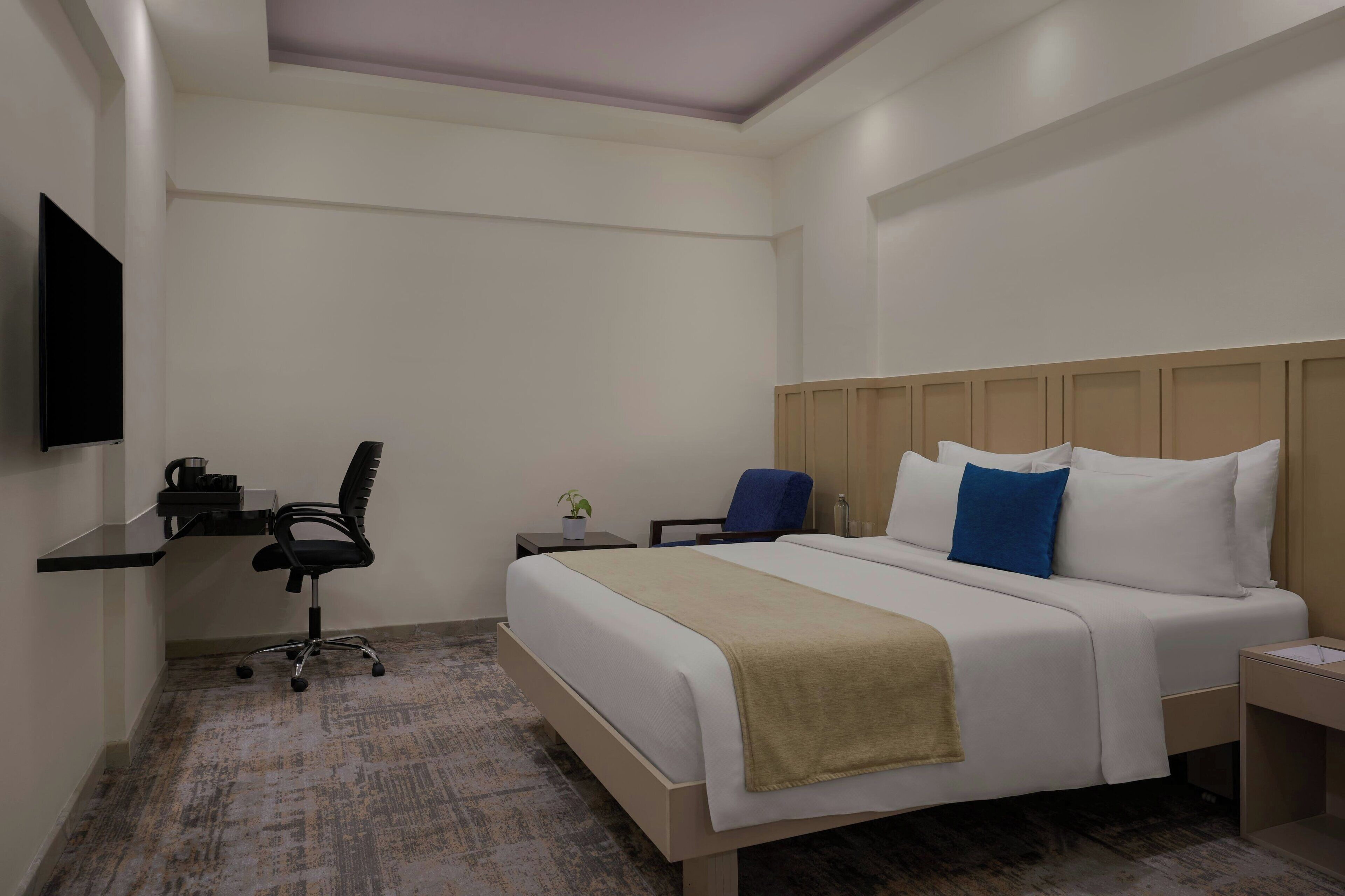 스튜디오, 퀸사이즈침대 1개 (No View) | 이집트산 면 시트, 고급 침구, 메모리폼 침대, 객실 내 금고