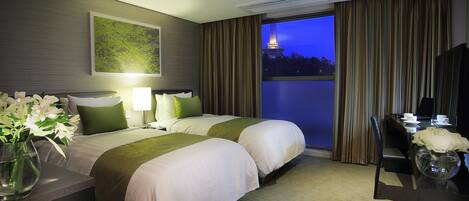 In-room safe, desk, blackout curtains, soundproofing