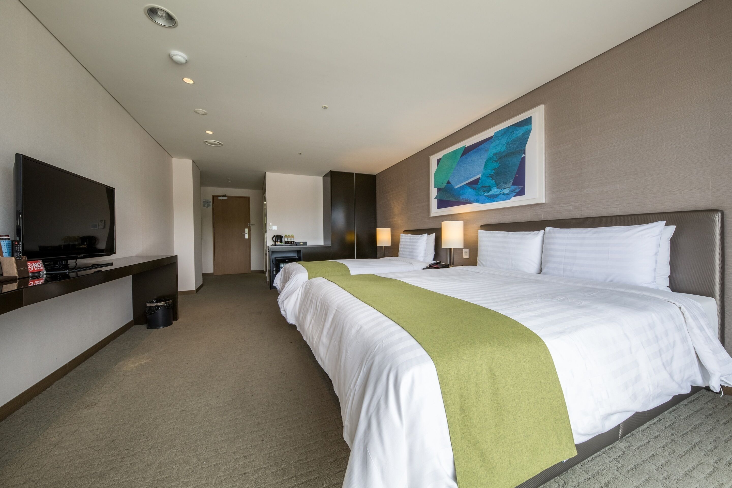 deluxe family room | in-room safe, desk, blackout curtains, soundproofing