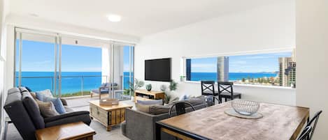 2 Bedroom 1 Bathroom Ocean View Apartment | Living area | LCD TV, DVD player