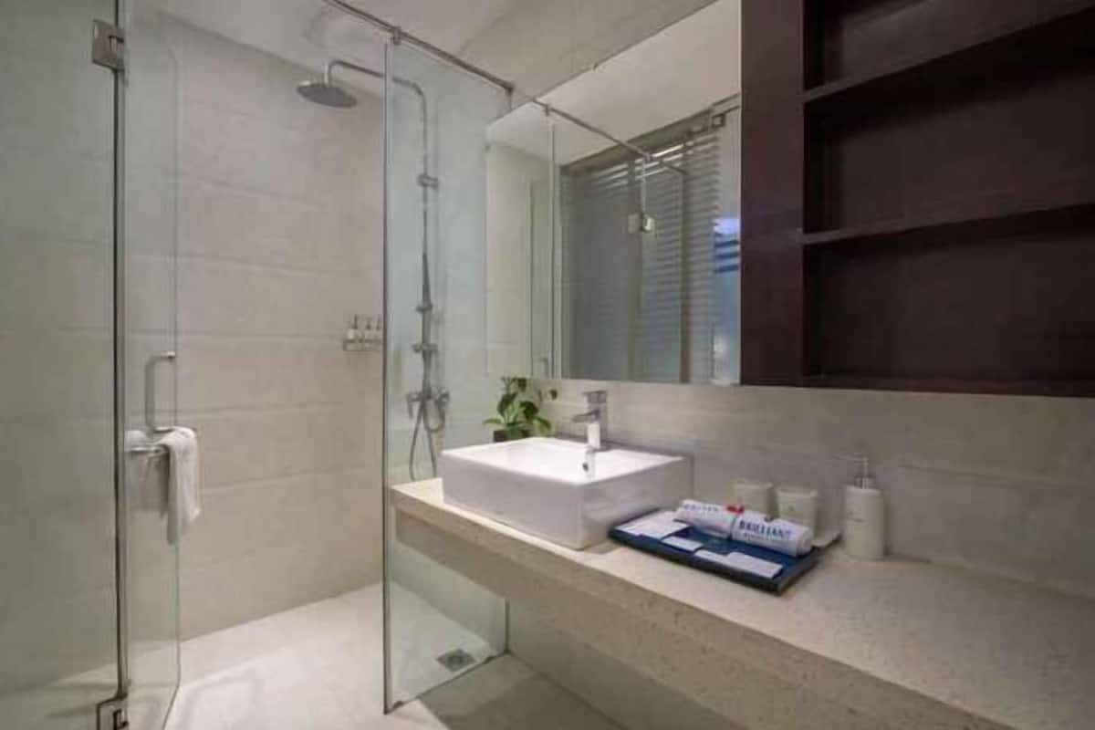 Free toiletries, hair dryer, slippers, bidet