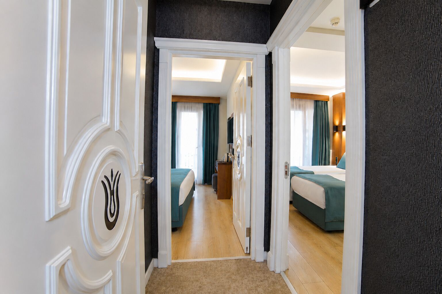 Family Connecting Room With Balcony | Premium bedding, minibar, in-room safe, WiFi (free)
