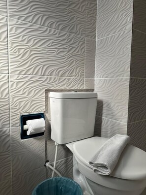 Douche, serviettes fournies