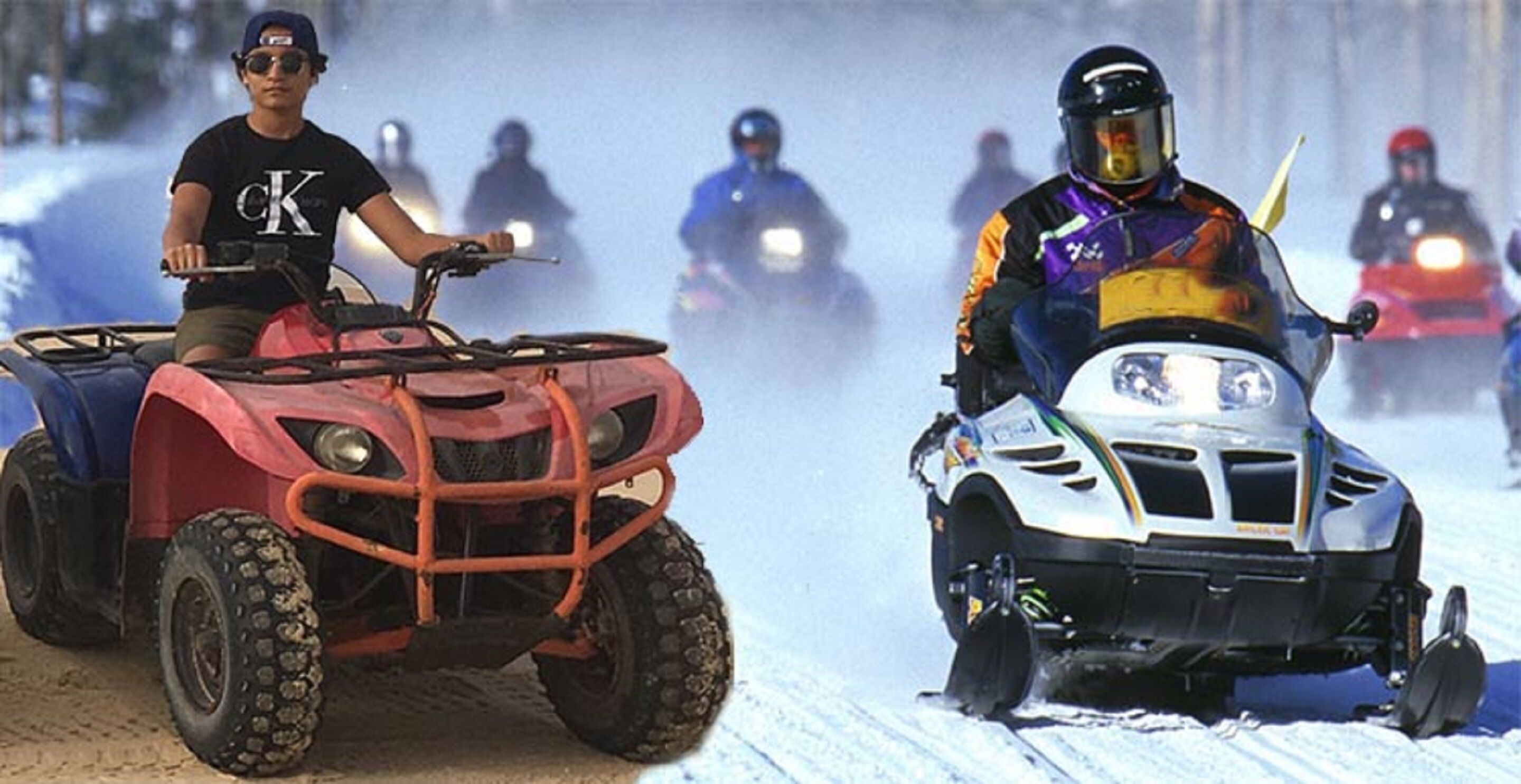 snowmobile riding