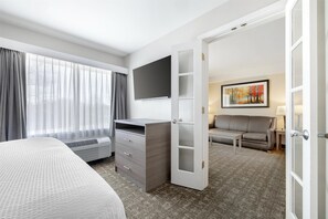 Suite, 1 King Bed, Non Smoking, Refrigerator & Microwave (No Pets in room type) | Blackout drapes, iron/ironing board, free cribs/infant beds