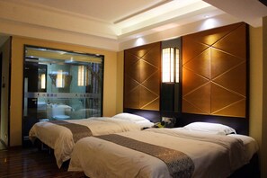 商務客房, 2 張單人床 | 1 間臥室、Select Comfort 床墊、客房內保險箱、書桌