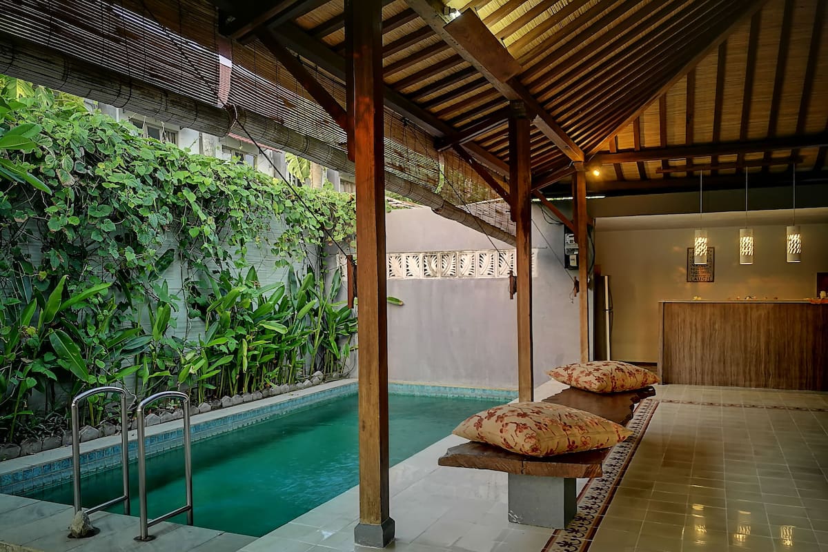 Vila, 2 quartos, piscina particular | Vista do quarto