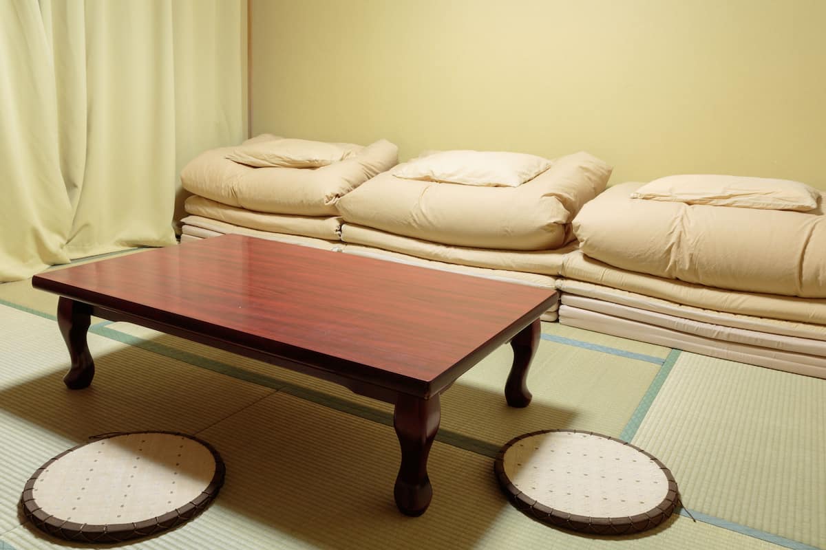 传统三人房, 无烟房 (Japanese Style, With Shared Bathroom) | 遮光窗帘、熨斗/熨板、免费 WiFi、床单
