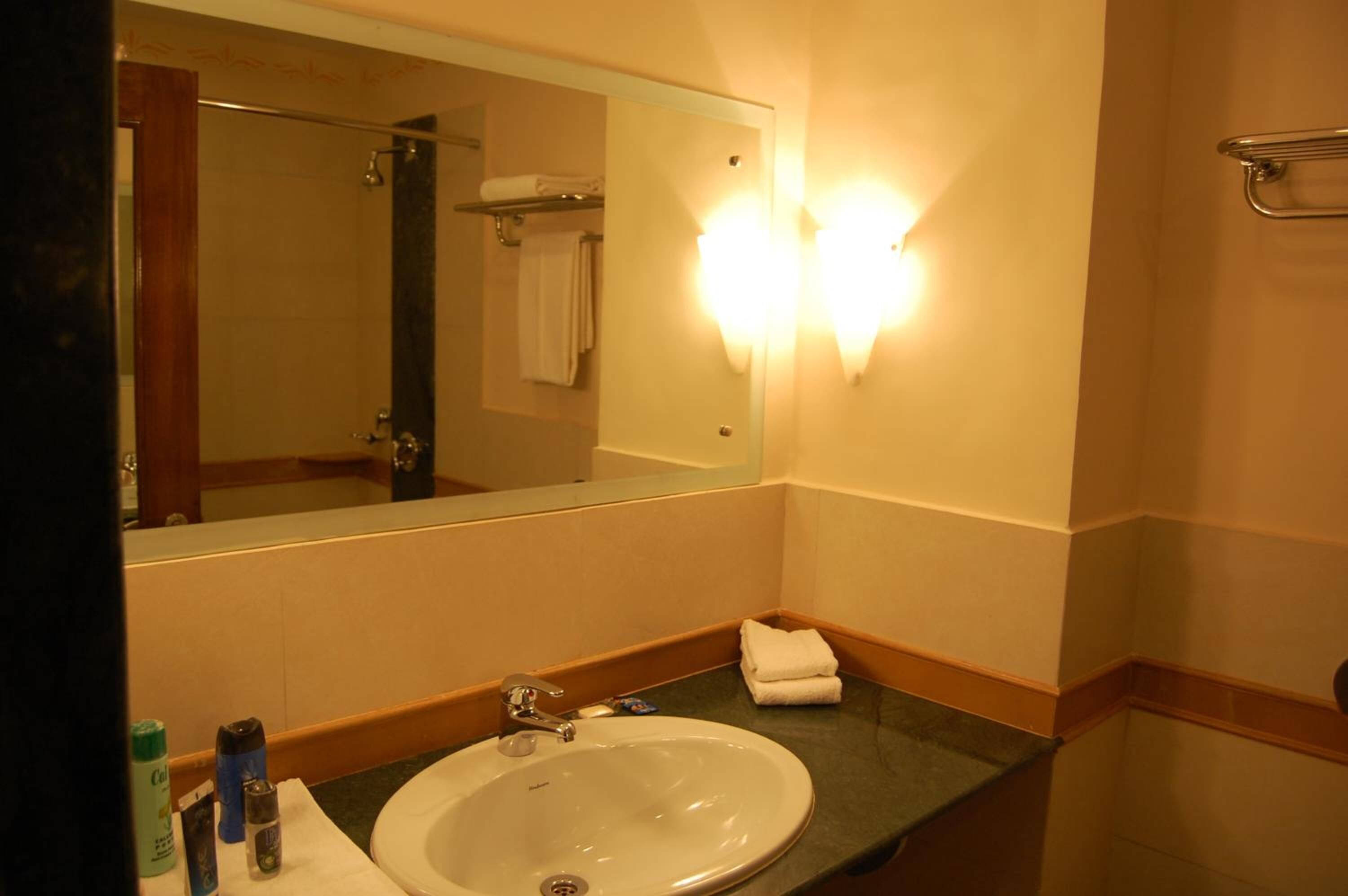 shower, free toiletries, towels