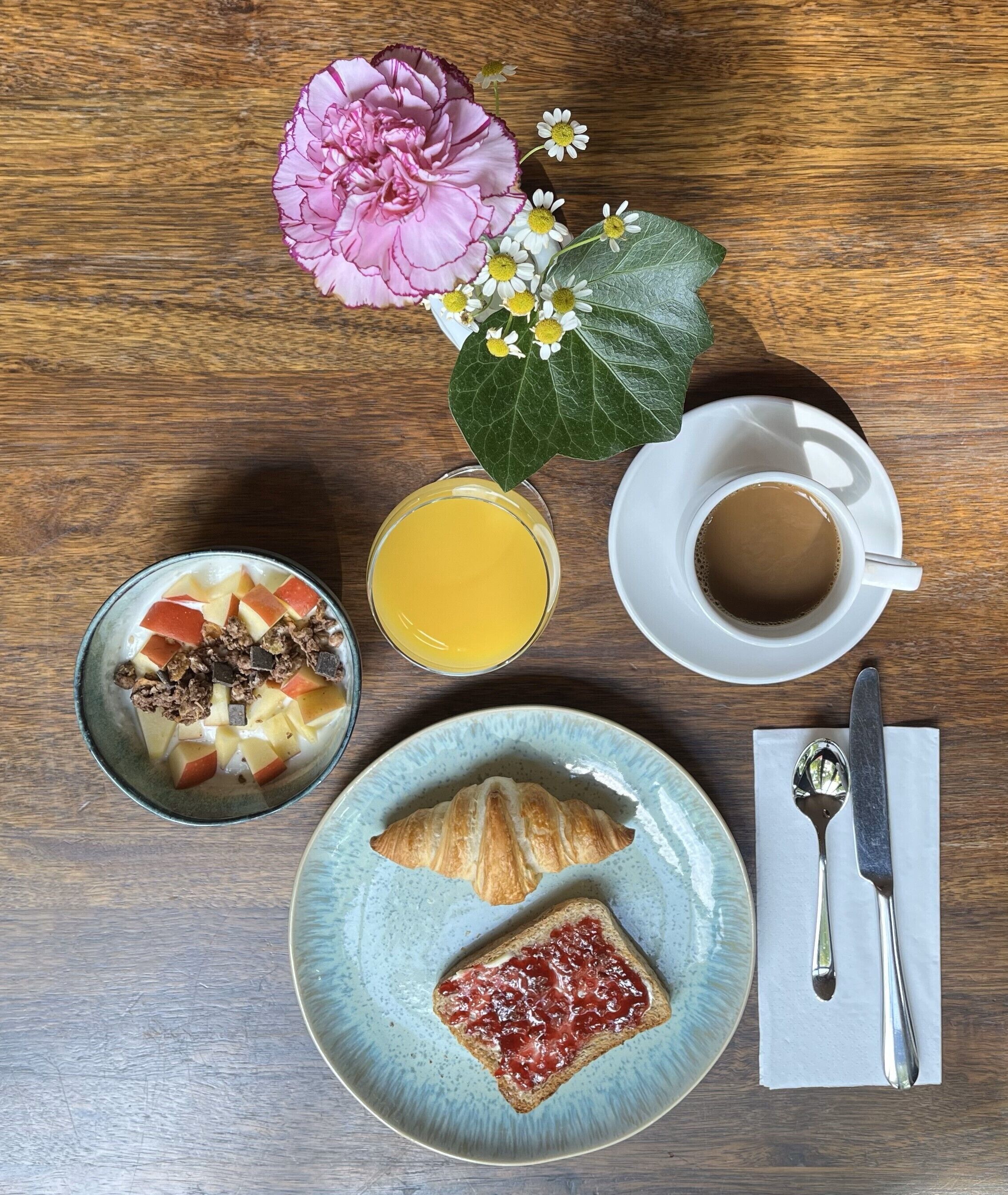 daily buffet breakfast (eur 8.5 per person)