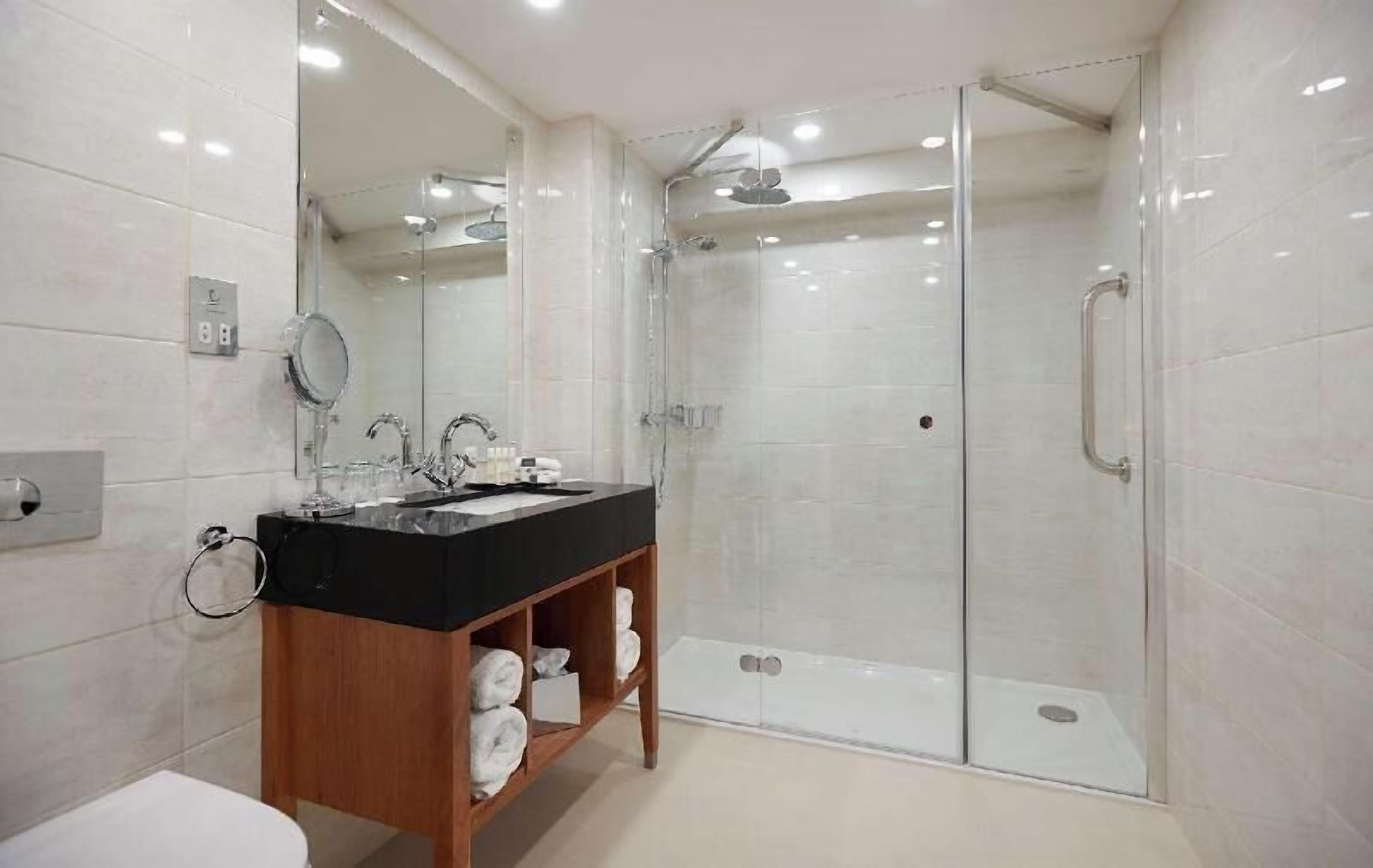 Bathroom | Shower, free toiletries, hair dryer, towels