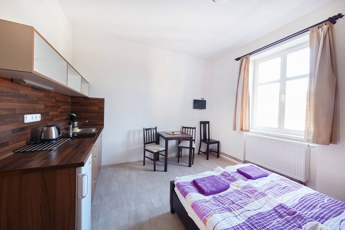 Studio | Cribs (free), WiFi (free)