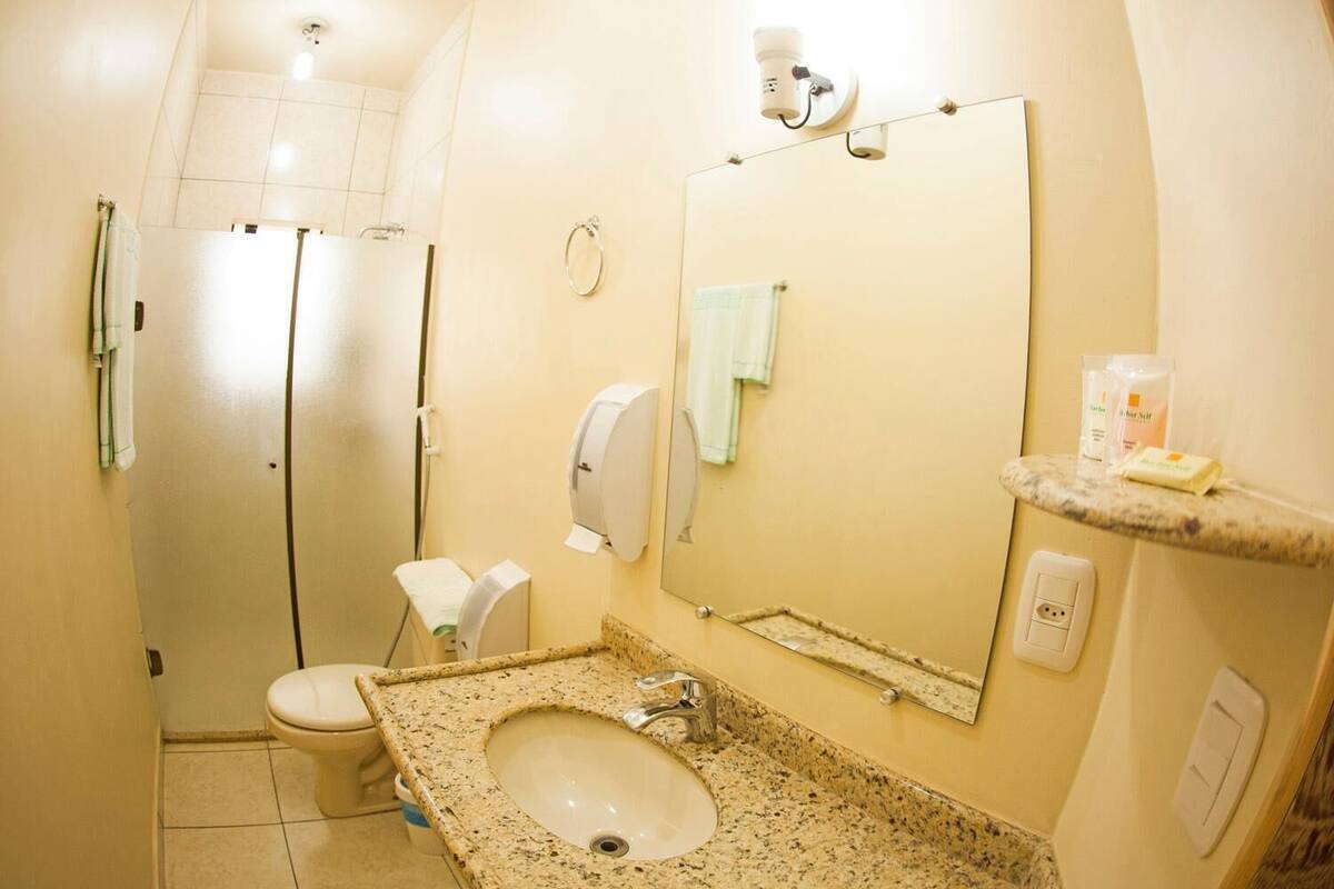 Bathroom | Shower, rainfall showerhead, free toiletries, hair dryer