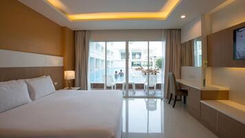 Ropa de cama de alta calidad y minibar