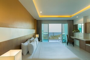 Ropa de cama de alta calidad y minibar 