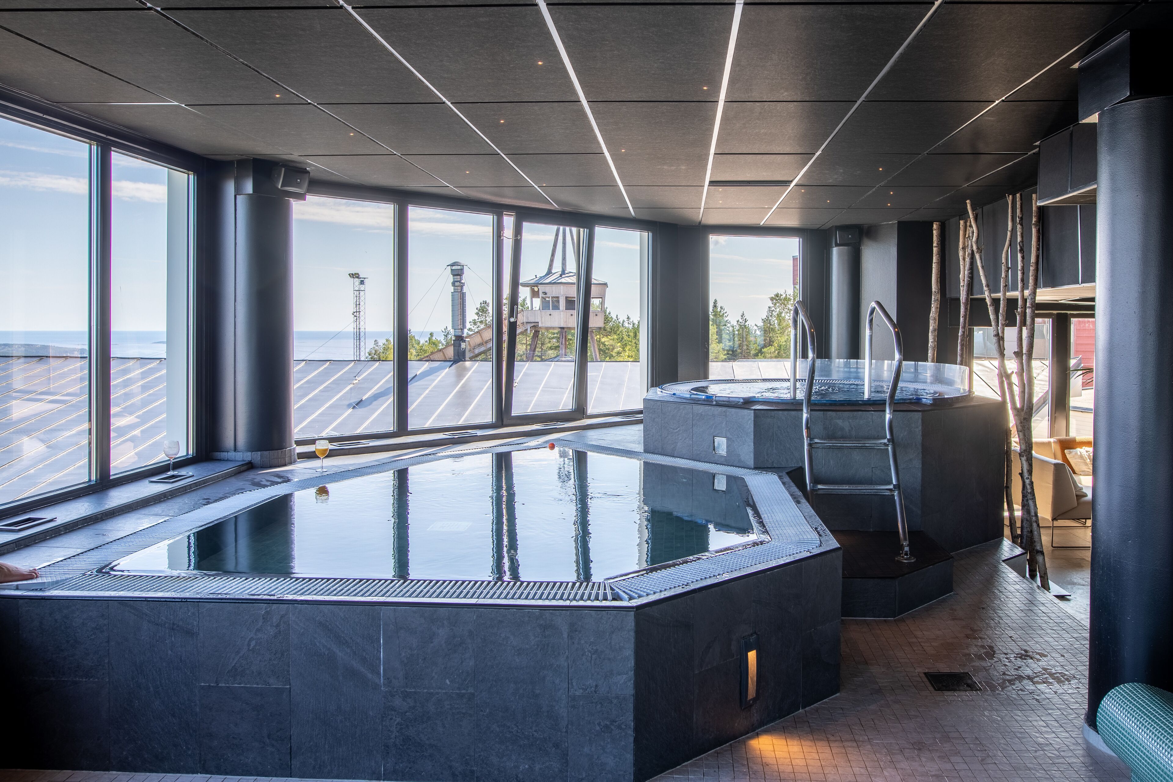 sauna, hot tub, steam room, massages