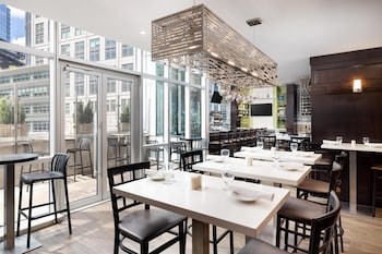 Breakfast, lunch, dinner served; Italian cuisine  at Hilton Garden Inn New York/Times Square Central