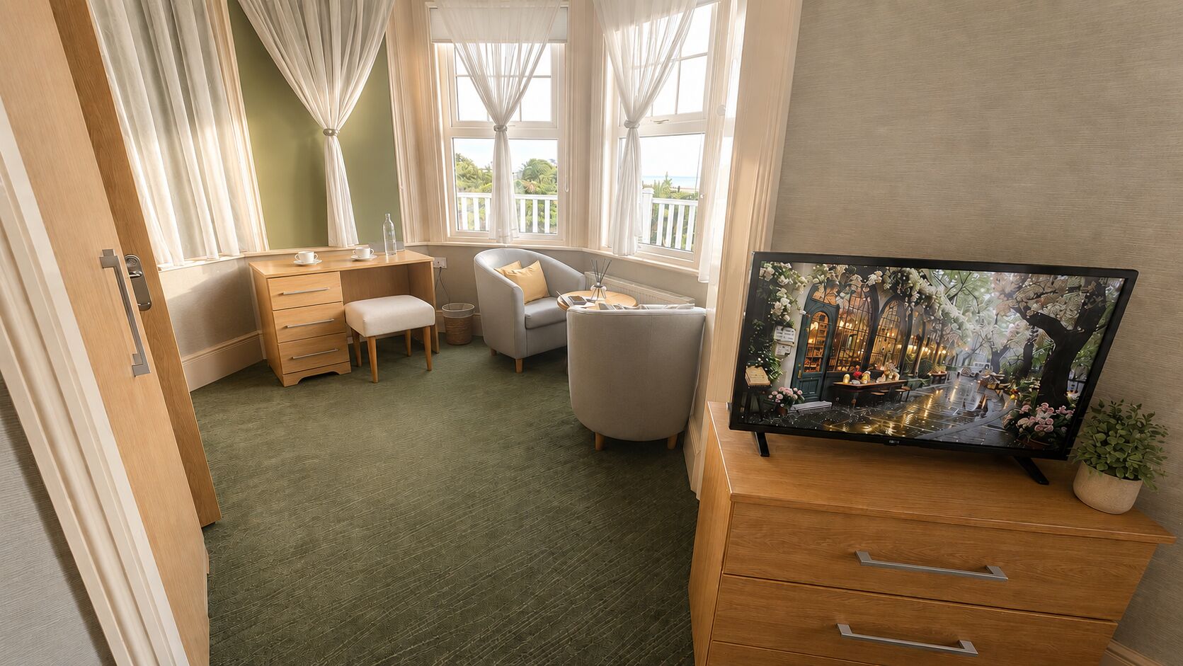 Superior Double Room, Ensuite, Sea View (Balcony- First Floor)