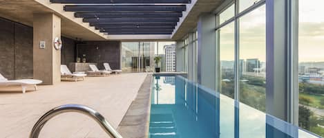 Indoor pool, outdoor pool