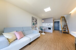 Duplex, 1 Queen Bed | Living area | TV - IRO Jeju (Seogwipo)