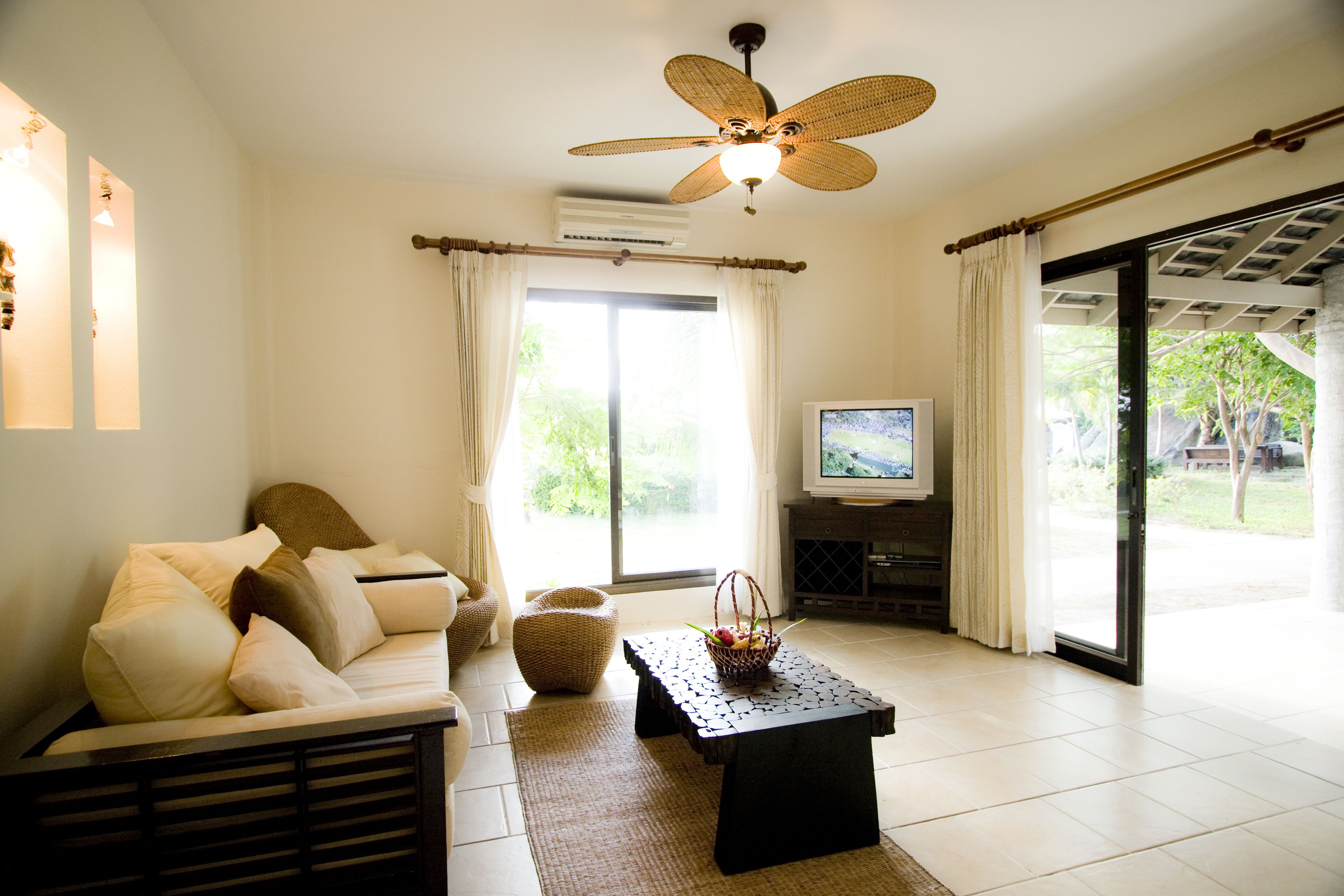 sea view villa | living area | tv