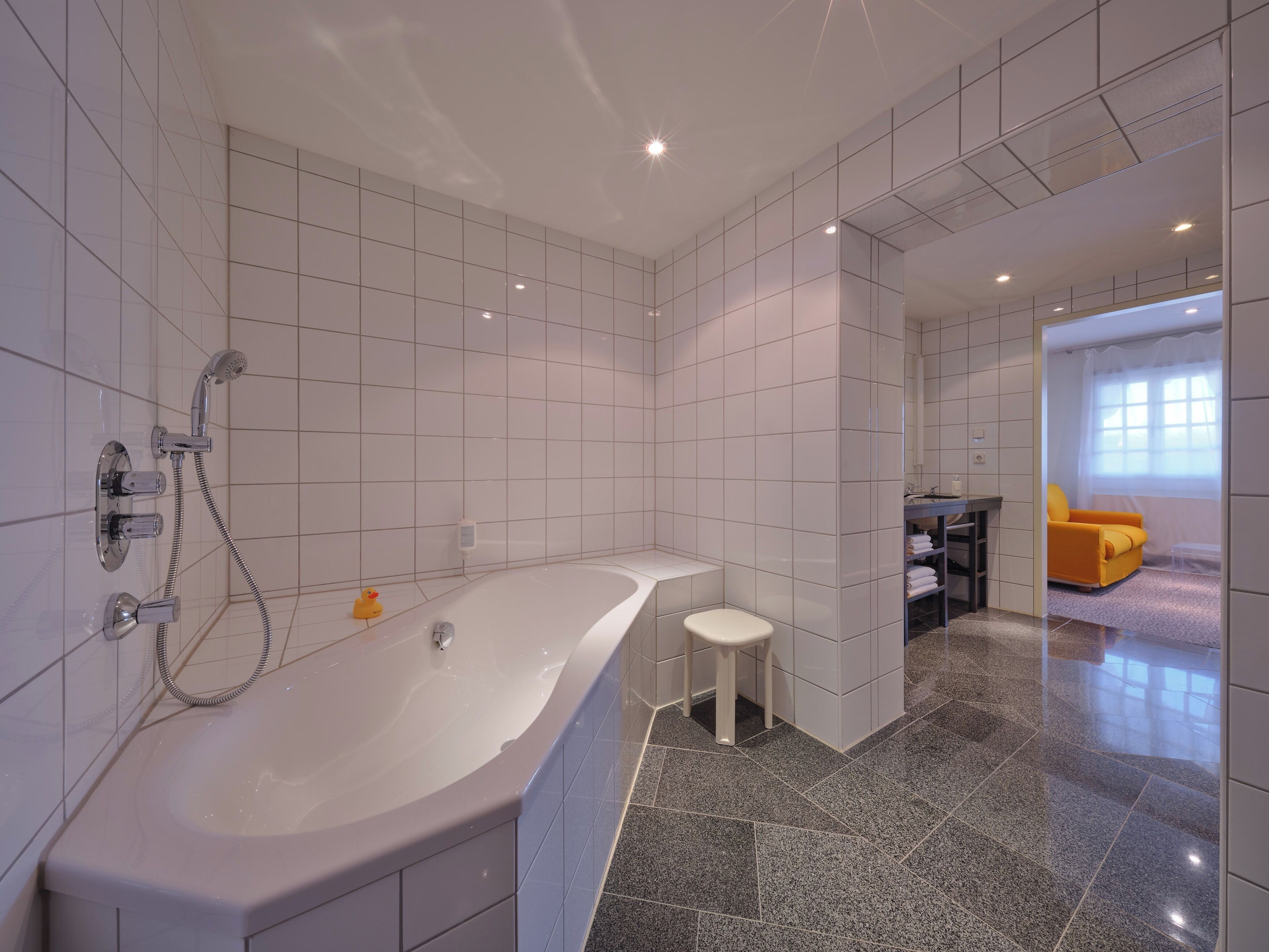 suite | bathroom | free toiletries, hair dryer, slippers, towels