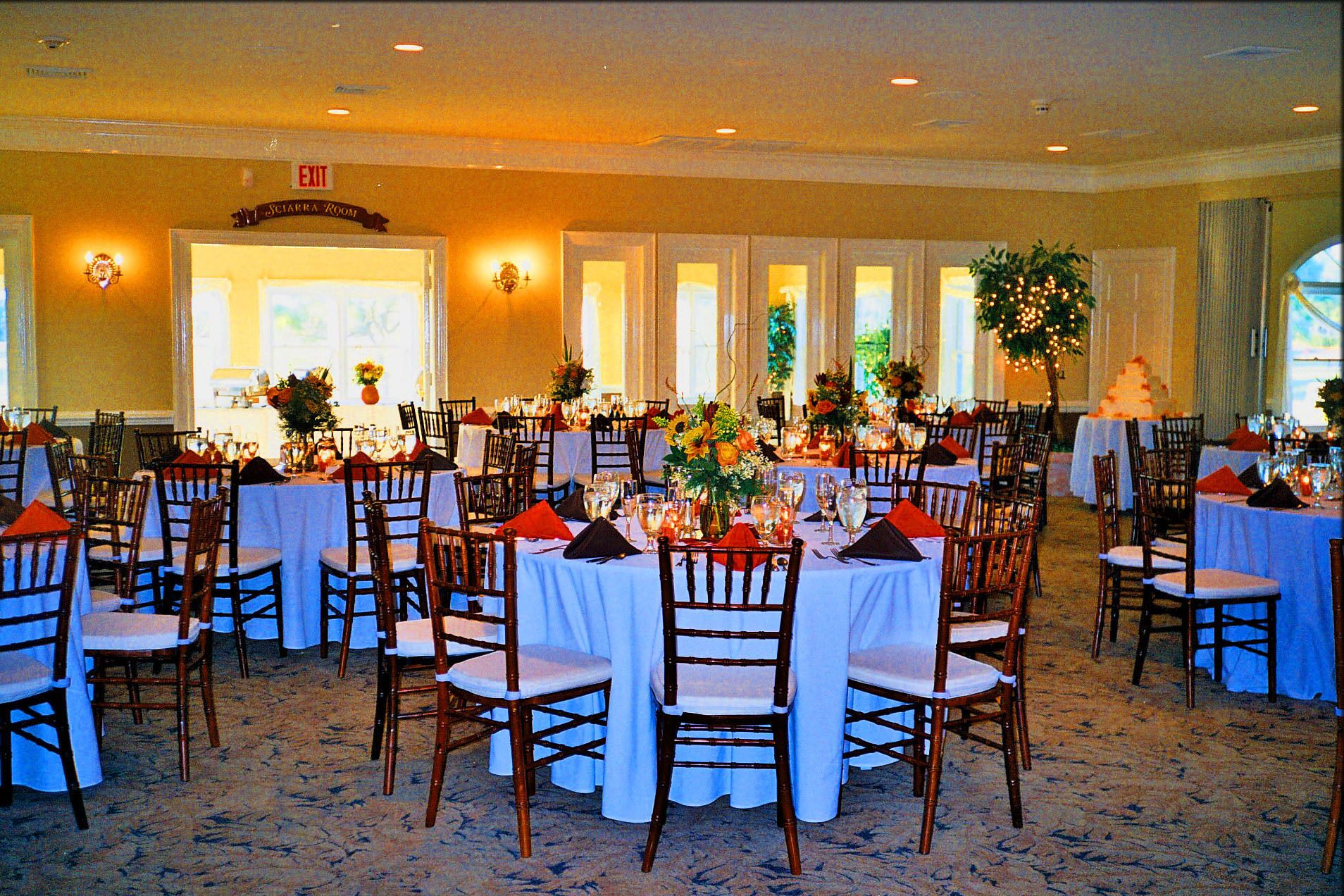 breakfast, lunch served; american cuisine, golf course views