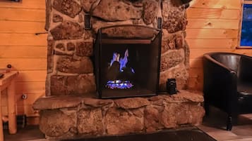 Cabin, 2 Bedrooms, Kitchen | Living area | TV