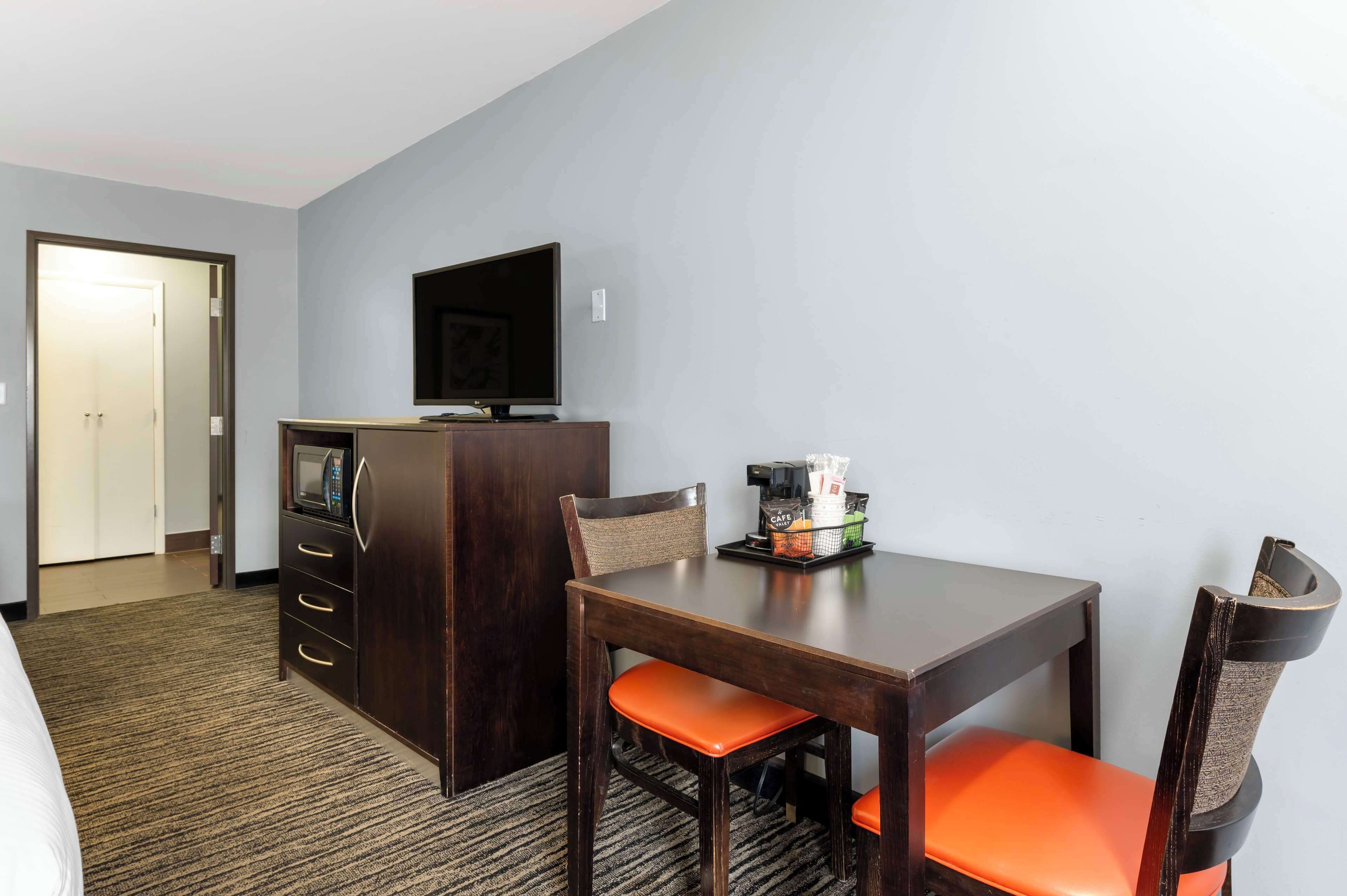 standard room, 2 queen beds, non smoking | desk, laptop workspace, blackout curtains, iron/ironing board