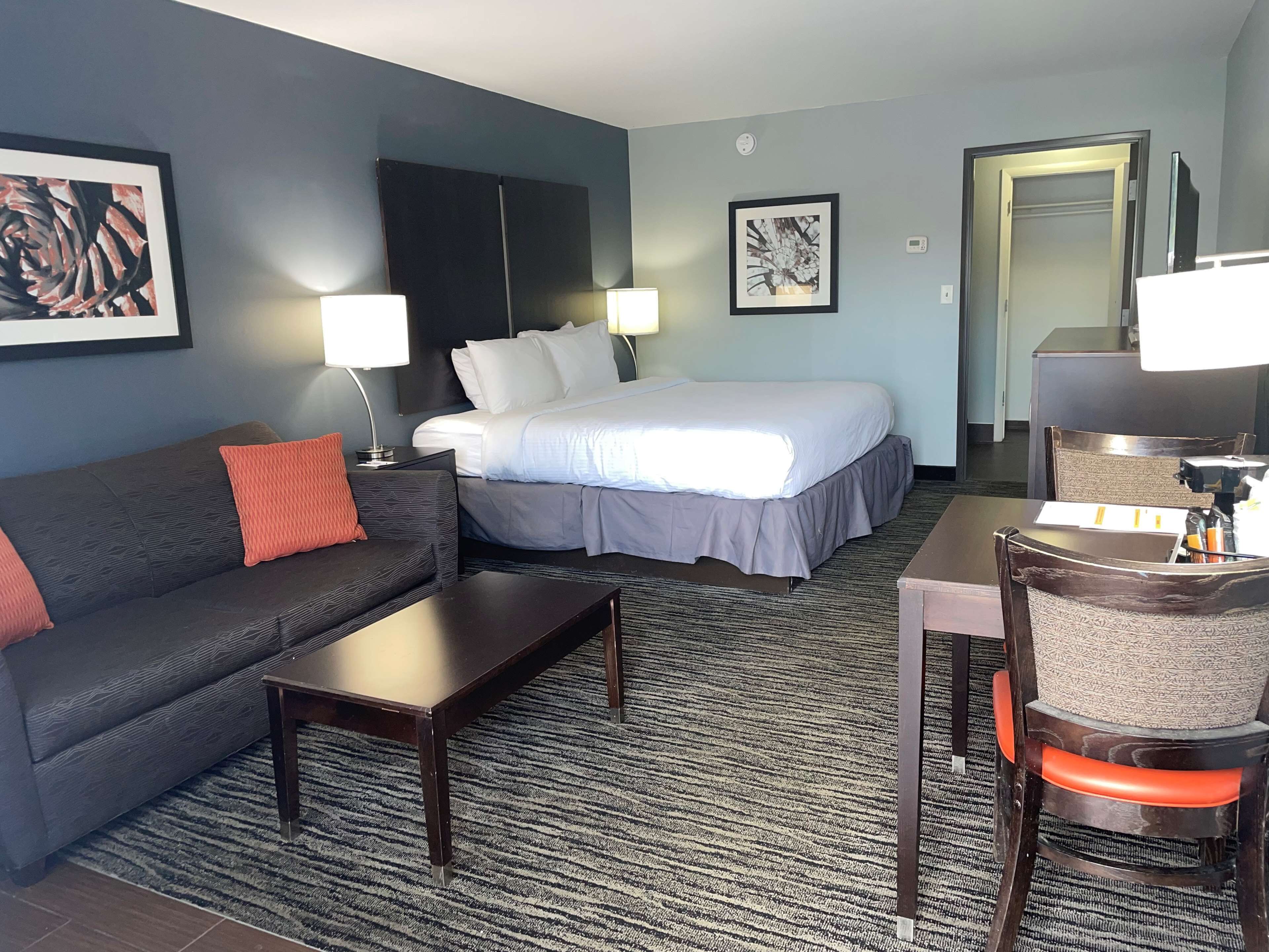 standard room, 1 king bed, non smoking (with sofabed) | desk, laptop workspace, blackout curtains, iron/ironing board