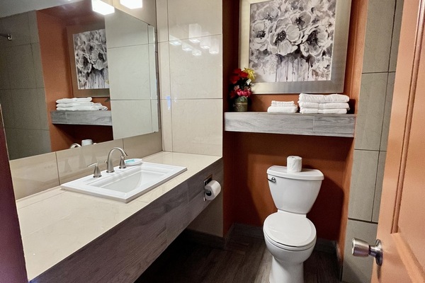 Deluxe Double Room, 2 Queen Beds, Non Smoking | Bathroom | Deep soaking tub, free toiletries, hair dryer, bathrobes