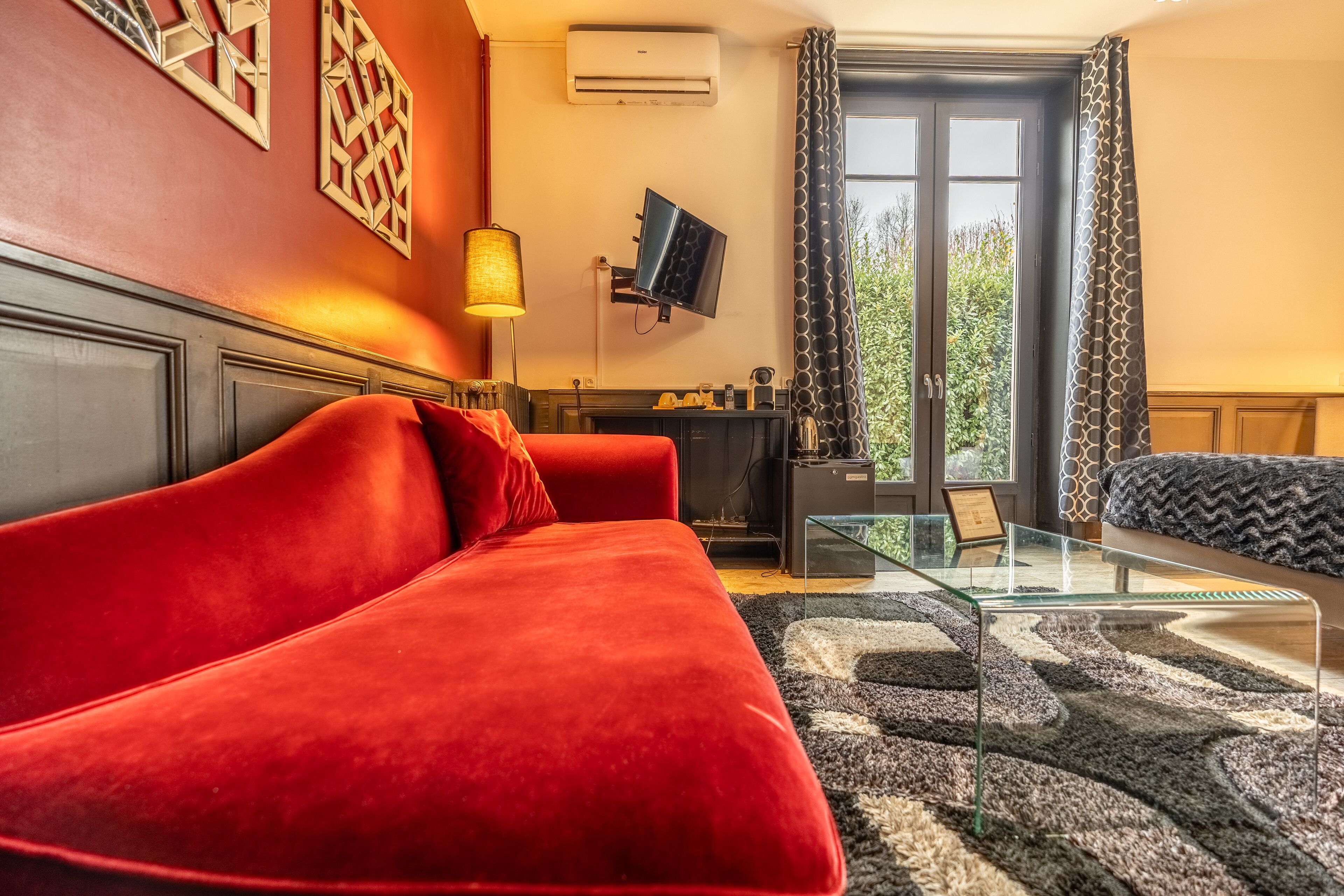 double room, garden view | 1 bedroom, premium bedding, soundproofing, iron/ironing board