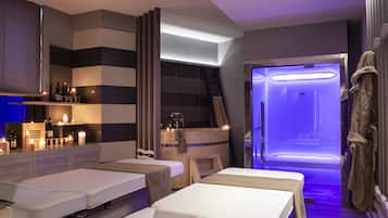 Couples treatment rooms, Turkish bath, body treatments, body wraps